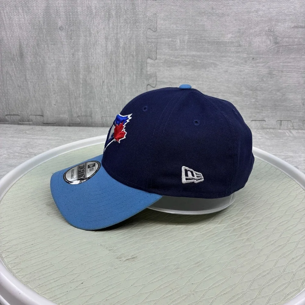 New Era Toronto Blue Jays Hat Cap Strap Back Mens Navy Blue MLB Baseball